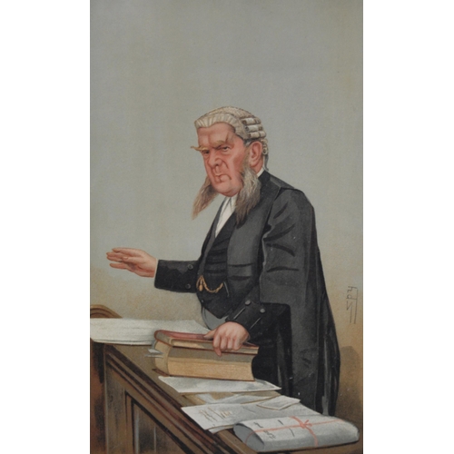 300 - Group of ten Vanity Fair 'Spy' lithographs of courtroom figures, titled 'Sir Edward', 'An Arbitrator... 