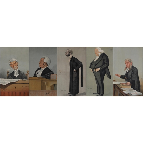 300 - Group of ten Vanity Fair 'Spy' lithographs of courtroom figures, titled 'Sir Edward', 'An Arbitrator... 