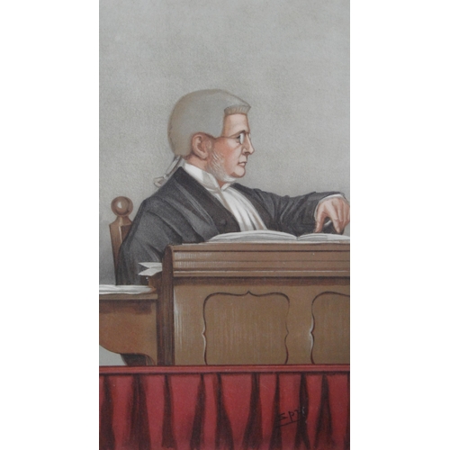 300 - Group of ten Vanity Fair 'Spy' lithographs of courtroom figures, titled 'Sir Edward', 'An Arbitrator... 