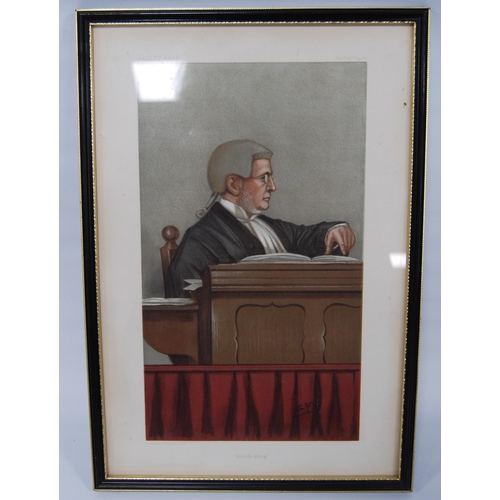 300 - Group of ten Vanity Fair 'Spy' lithographs of courtroom figures, titled 'Sir Edward', 'An Arbitrator... 