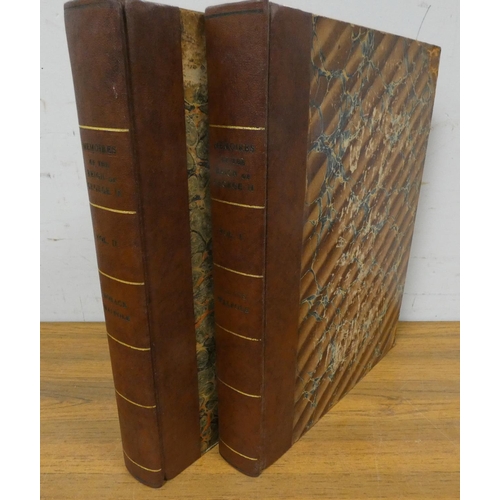 24 - WALPOLE HORACE.  Memoires of the Last Ten Years of the Reign of George the Second. 2 vols.... 