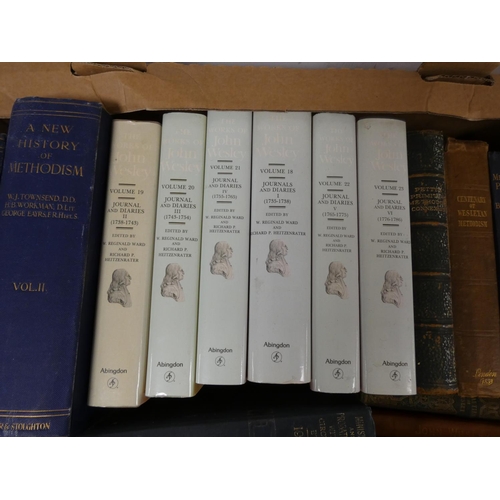 85 - Methodism & John Wesley.  A carton of various vols.