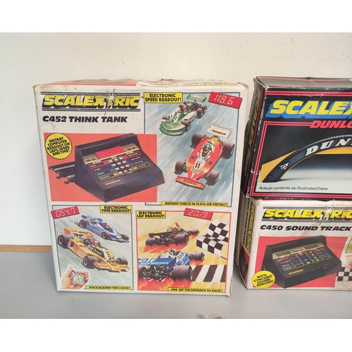 67 - Scalextric. Collection of track components to include Dunlop Bridge C700, Think Tank C452, Sound Tan... 