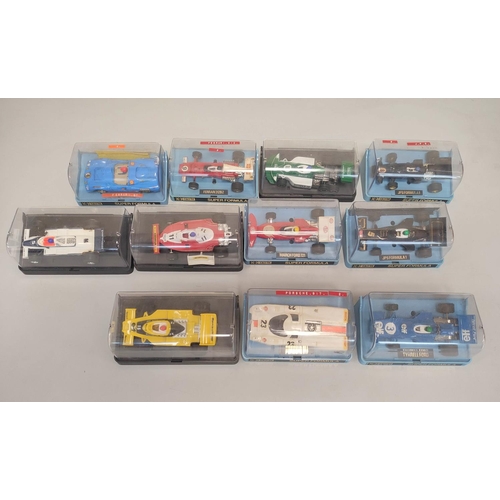 69 - Scalextric Super Formula. Eleven boxed vehicles comprising of Ferrari GT, Ferrari 312B2, Porsche 917... 