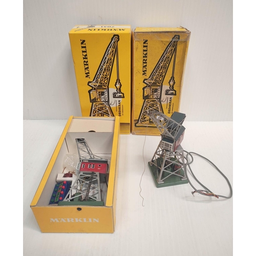 71 - Marklin: Two boxed model cranes by Marklin. No 7051. (2)