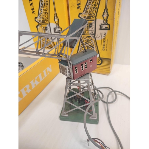 71 - Marklin: Two boxed model cranes by Marklin. No 7051. (2)