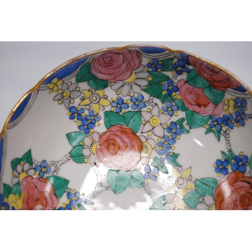 230 - Attributed to Helen Paxton Brown (Scottish, 1876 - 1956)Hand-painted porcelain bowl decorated all ov... 