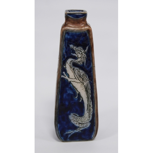 239 - Robert Wallace Martin for Martin Brothers (1873 - 1914)Pottery spill vase of tapered form decorated ... 