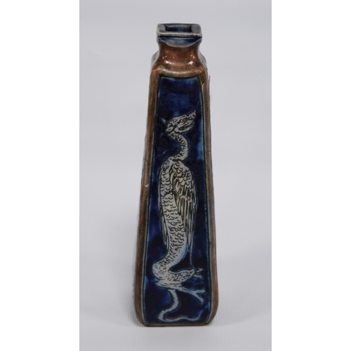 239 - Robert Wallace Martin for Martin Brothers (1873 - 1914)Pottery spill vase of tapered form decorated ... 