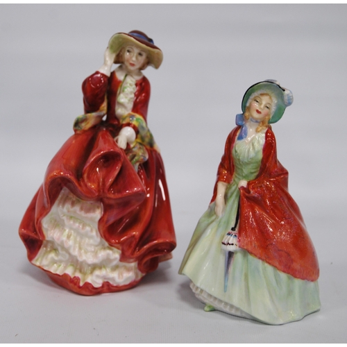 241 - Royal Doulton figure, 'Top o' the Hill', 1937, 18cm high, and another, 'Paisley Shawl', HN 1914, 16.... 