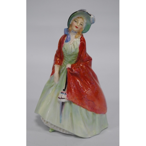 241 - Royal Doulton figure, 'Top o' the Hill', 1937, 18cm high, and another, 'Paisley Shawl', HN 1914, 16.... 