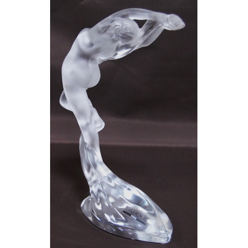 214 - Lalique of France clear and frosted figure in the form of a nude female (20th century), Lalique Pari... 