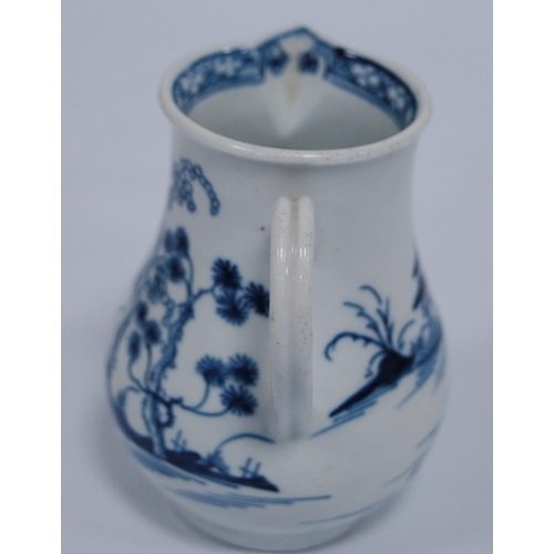 245 - 18th century first period Worcester sparrow beak cream jug, c. 1770, in the 'Cannonball' pattern, cr... 