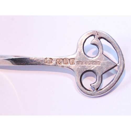 34 - Silver preserve spoon by Keswick School of Industrial Art, Edinburgh 1962, 11cm.