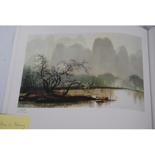 287 - He Zheng Qiang (Chinese, b. 1937)Chinese landscapes, a pairSigned, watercolour, 50cm x 74cm, with ac... 