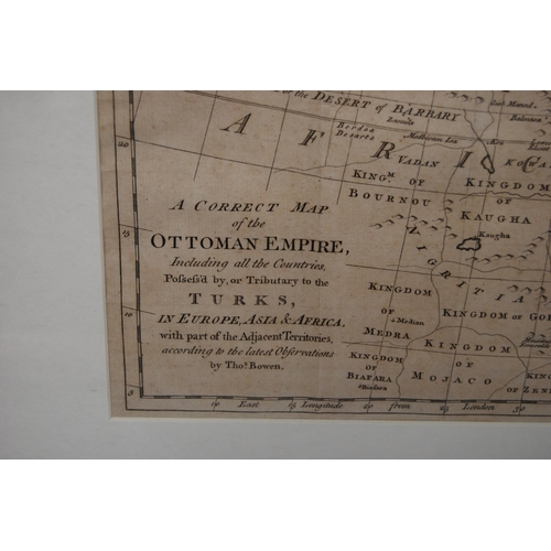 193 - Thomas Bowen (Welsh, c. 1733 - 1790)18th century hand-engraved 'A Correct Map of the Ottoman Empire'... 