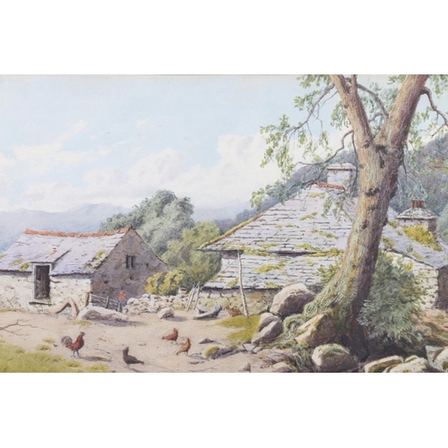 325 - JOHN MCDOUGAL (British 1851-1945) Rural farm buildingsWatercolour, signed and dated 1877 lower left,... 