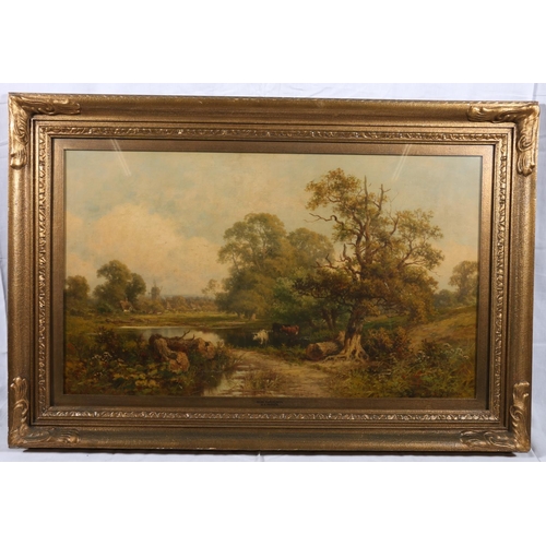 261 - HENRY H PARKER (British 1858-1930) Near Faringdon Oil on canvas, signed lower right, 38cm x 66cm, fr... 