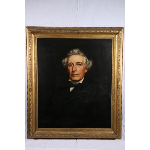 262 - 19TH CENTURY SCHOOL Half-length portrait of a gentleman Oil on canvas, unsigned, 79cm x 65cm, gilt f... 