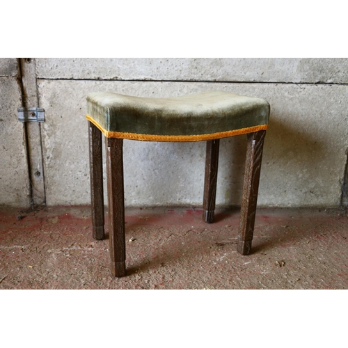 704 - Coronation stool, 48 x 45 x 32cm.