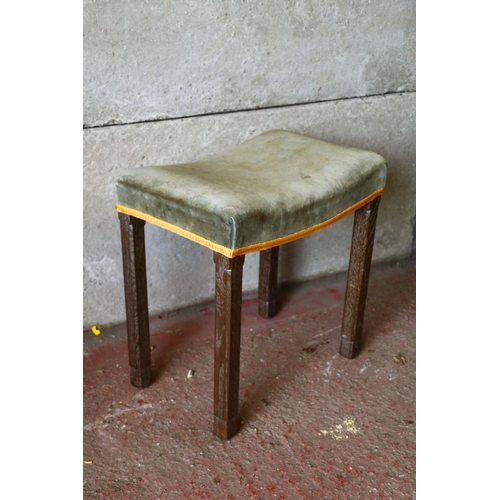 704 - Coronation stool, 48 x 45 x 32cm.