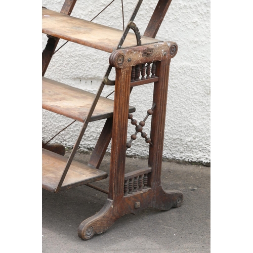 605 - Antique metamorphic bookcase/table, 