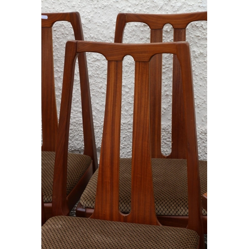 610 - Set of eight (six plus two) mid-20th century teak dining chairs, by Nathan.