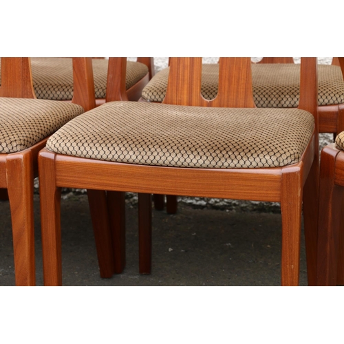 610 - Set of eight (six plus two) mid-20th century teak dining chairs, by Nathan.