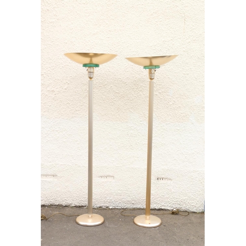 614 - Pair of continental standard lamps.