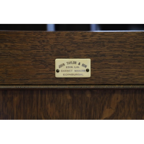 651 - Late 19th/early 20th century open bookcase, on base, with the moulded cornice over adjustable shelve... 