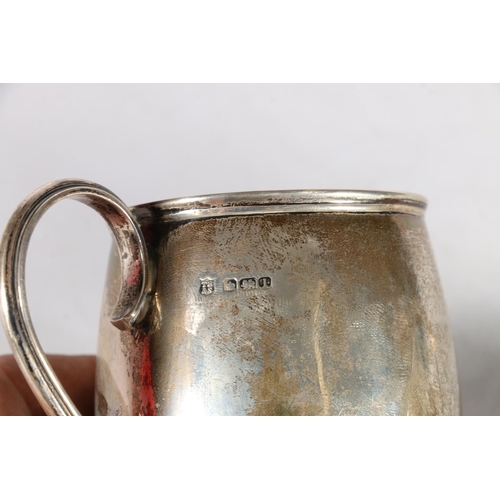 33 - Victorian silver christening mug with relief floral design by  Daniel & Charles Houle, London, 1... 