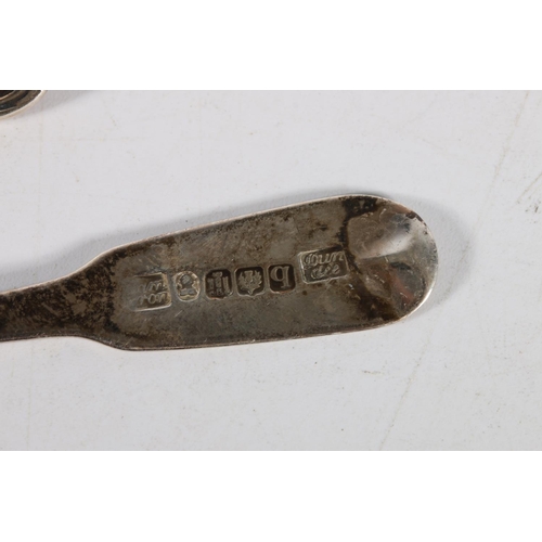 50E - A group of Scottish Provincial and other silver to include a Georgian silver teaspoon of double stru... 