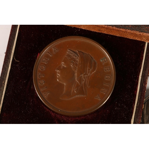 50V - International Inventions Exhibition 1885 bronze medal 45mm diameter in issue case, a British silver ... 