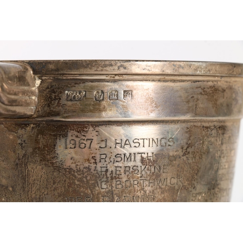 54 - George V silver prize cup trophy 'Presented by A Kilpatrick 1967' by Hamilton and Inches, Edinburgh,... 