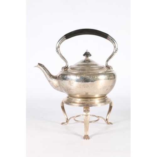 57 - George V silver spirit kettle on stand (lacking burner) by Harrison Brothers & Howson (George Ho... 