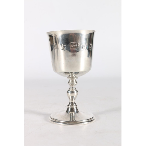 62 - Contemporary silver goblet chalice cup by Barker Ellis Silver Co, Birmingham 1977 with Jubilee mark,... 