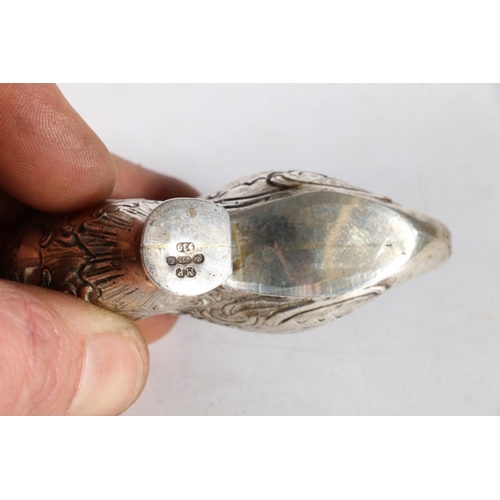 67C - Edward VII novelty pin cushion in the form of a shoe, hallmarked Maurice Freeman, Chester (Import Ma... 