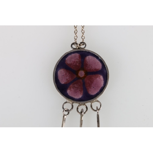 136 - Scottish silver and enamel pendant by Alistair Norman Grant (of Dust Jewellery Lundin Links), Edinbu... 