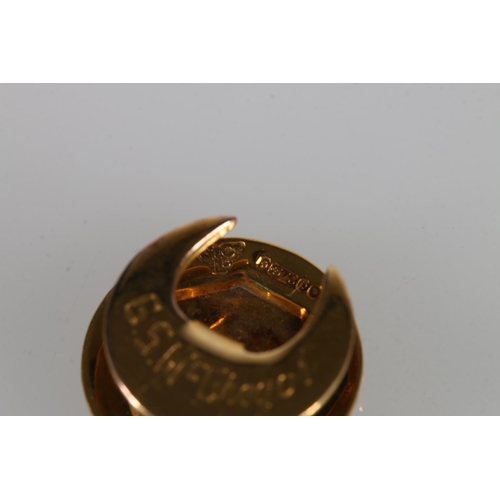 247 - 9ct gold and enamel long service button by Garrard & Co Ltd, London, 4.3g.