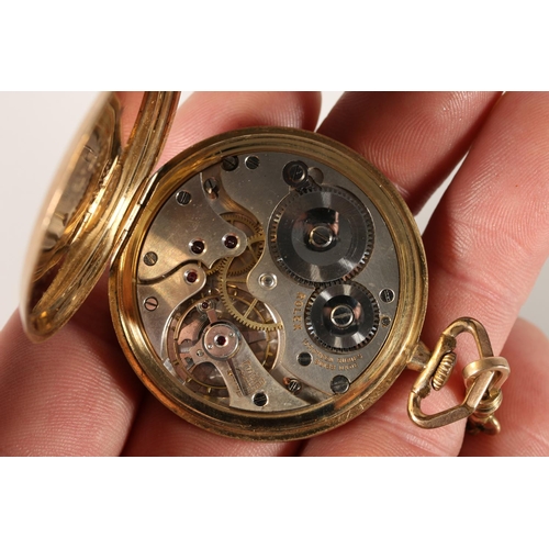 115 - Listers Rolex gold-plated keyless open-faced pocket watch, the silvered dial with Arabic numerals an... 