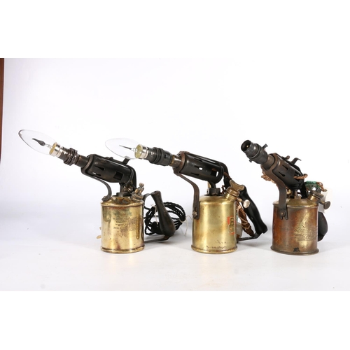 398 - Group of three vintage blow torches, to include two Sievert, 23cm.