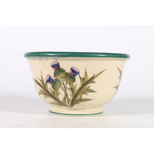 489 - Wemyss pottery thistle pattern slop bowl, impressed 'Wemyss' mark to the base and painted 'Wemyss T ... 