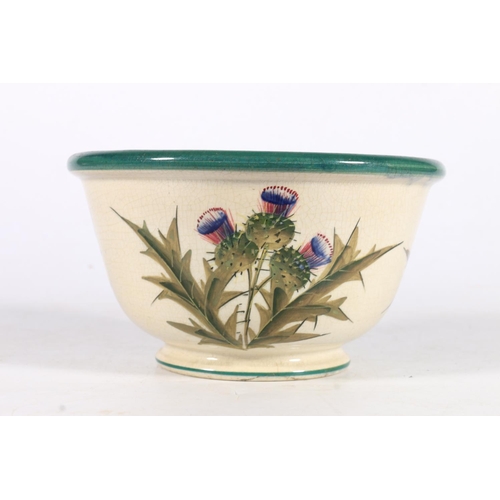 489 - Wemyss pottery thistle pattern slop bowl, impressed 'Wemyss' mark to the base and painted 'Wemyss T ... 