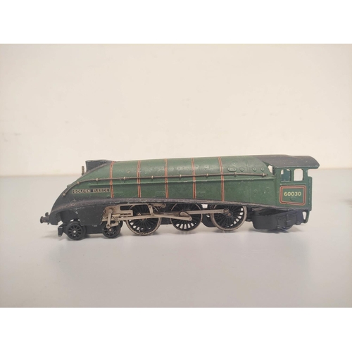 128 - Three 00 gauge Hornby Dublo locomotives including A4 4-6-2 Golden Fleece Type L 11 60030, EDL12 &lsq... 