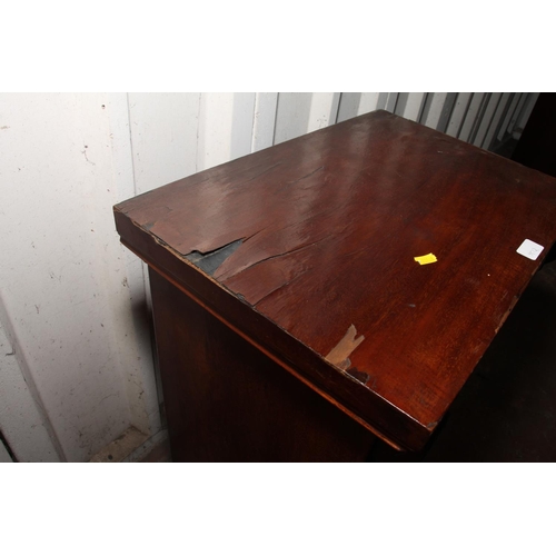 656 - 19th century mahogany Wellington chest, with seven graduated drawers, raised on plinth base, 109 x 5... 