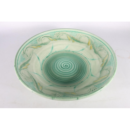 473 - 1930's large Royal Lancastrian bowl, with foliate design, 45 cm dia. 