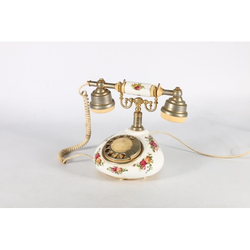 475 - Royal Albert Country Rose telephone, 