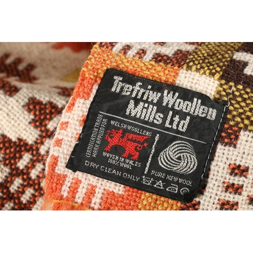 728 - Welsh tapestry quilt, with Trefriw Woollen Mills label, along with cushion cover, 200 x 210