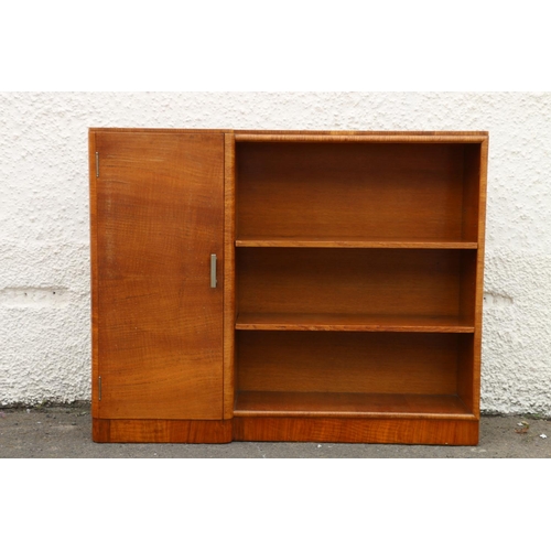 601A - Sycamore style bookcase in the manner of Heals of London. 