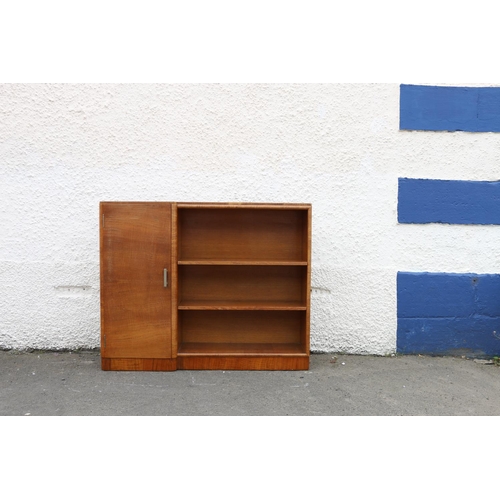 601A - Sycamore style bookcase in the manner of Heals of London. 